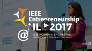 Screenshot from IEEE.tv of speaker at ILC 2017