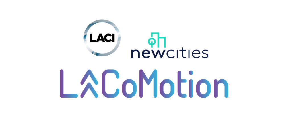 Logos for LACI, NewCities, and LA CoMotion
