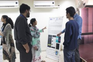 Students and judges at IEEE SZABIST Hyderabad Student Branch Innofest 17