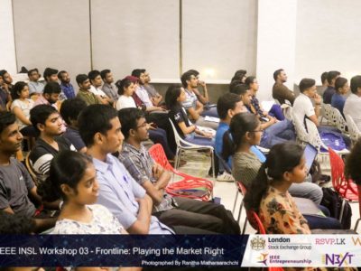 Attendees at Innovation Nation, Sri Lanka 2018 listen to a workshop