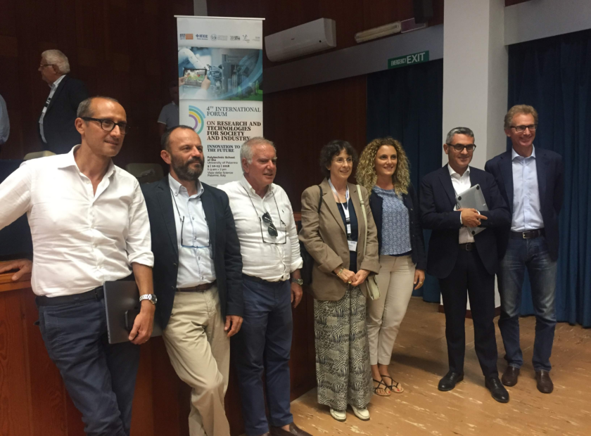 Panel 1 - How to start, survive and grow in a rapidly changing world Giovanni Perrone (PNI Cube), Fabio Maria Montagnino (Consorzio ARCA), Umberto La Commare (ARCA Consortium), Tiziana Tambosso (IEEE Italy Section Chair), Chiara Maiorino (EIT Health InnoStars), Gianmarco Troia (Qwince Ltd), Anders Nilsson (growlTup)